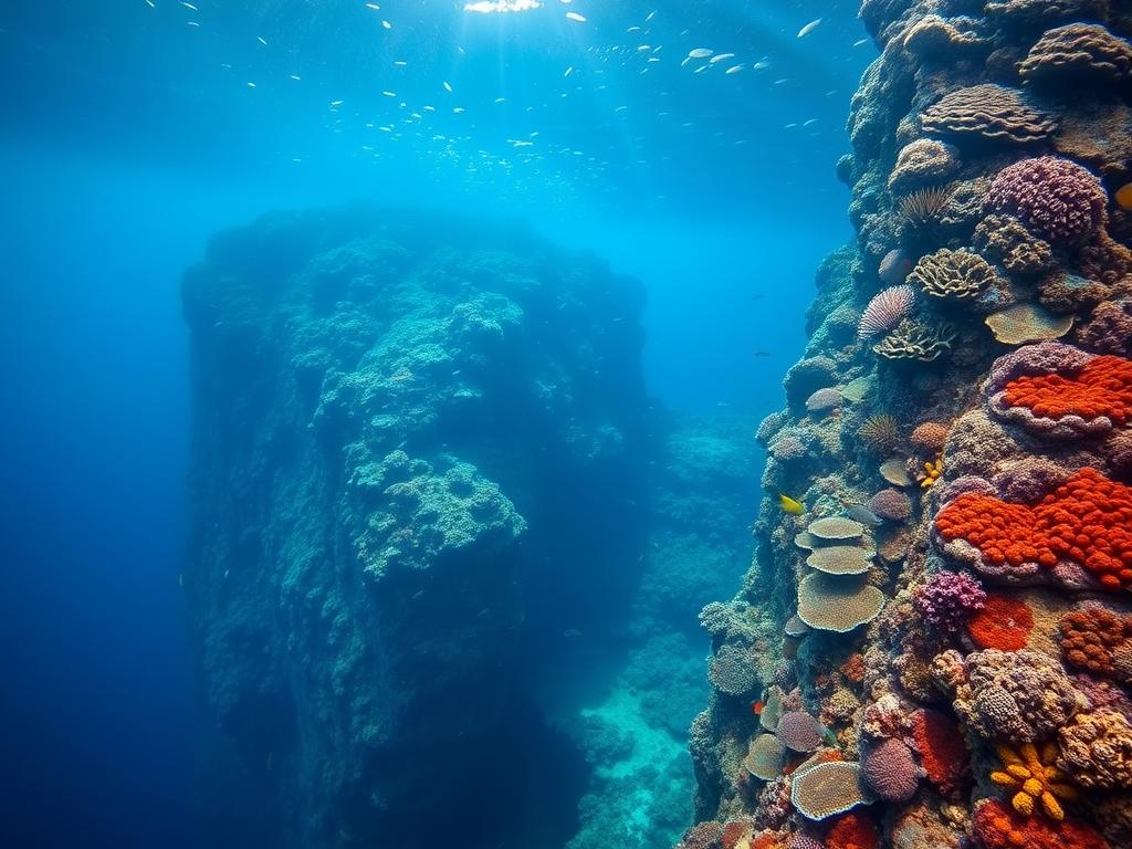 Dinding karang vertikal di Friwen Wall, spot snorkeling menakjubkan di Raja Ampat