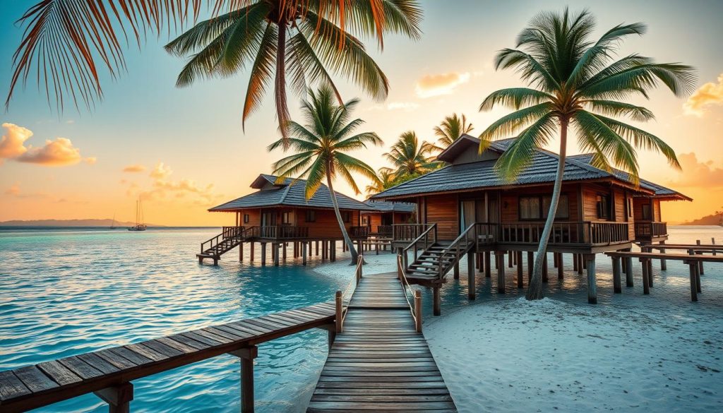 Homestay tradisional di tepi pantai Raja Ampat